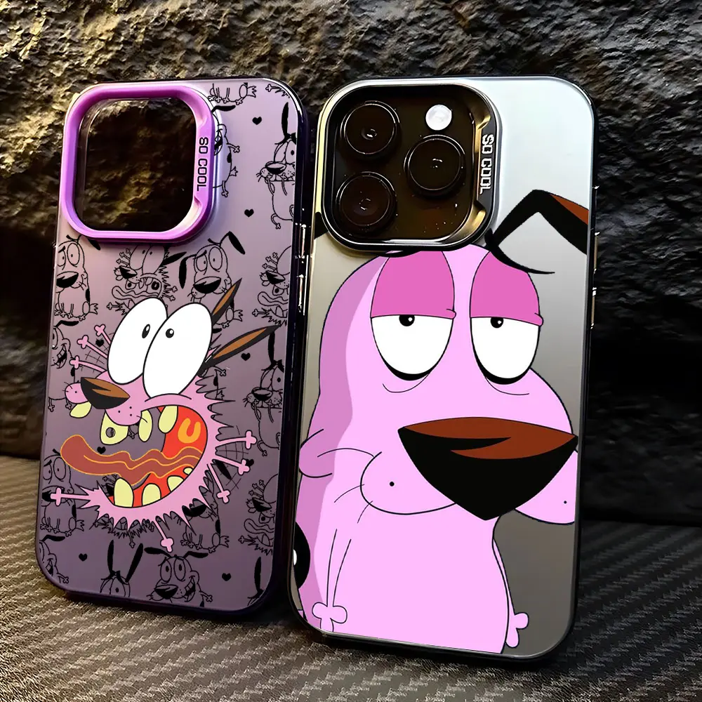 Courage the Cowardly Dog Matte Shockproof Smartphone Case - Mobile Device Protection Cover for Samsung Galaxy S25 S24 S23 S22 S21 S20 Note20 Ultra Plus M31 4G 5G Accessories, Devices