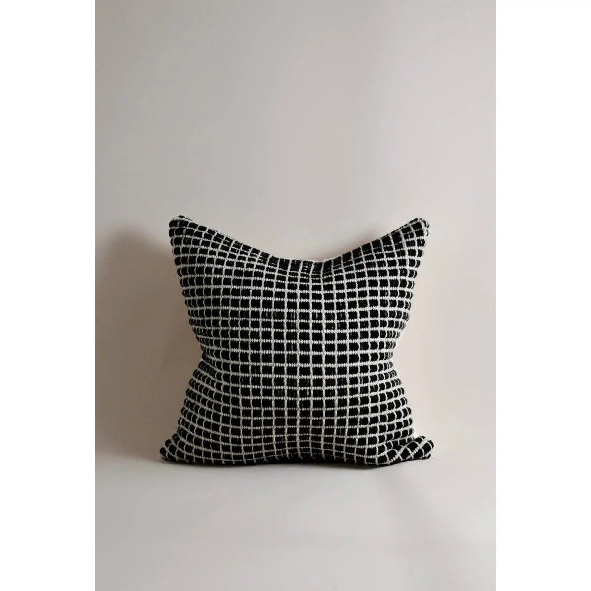Black Honeycomb Wool Pillow (Reversible)