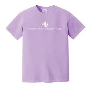 Laissez Les Bons Temps Rouler - Fleur De Lis Short Sleeve Mardi Gras Shirt