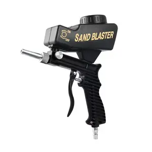 Portable Gravity Sandblasting Gun Set, Air-Operated Sand Blaster Kit, Rust Removal Tool, Small Handheld Sandblaster, Home Metal Renovation