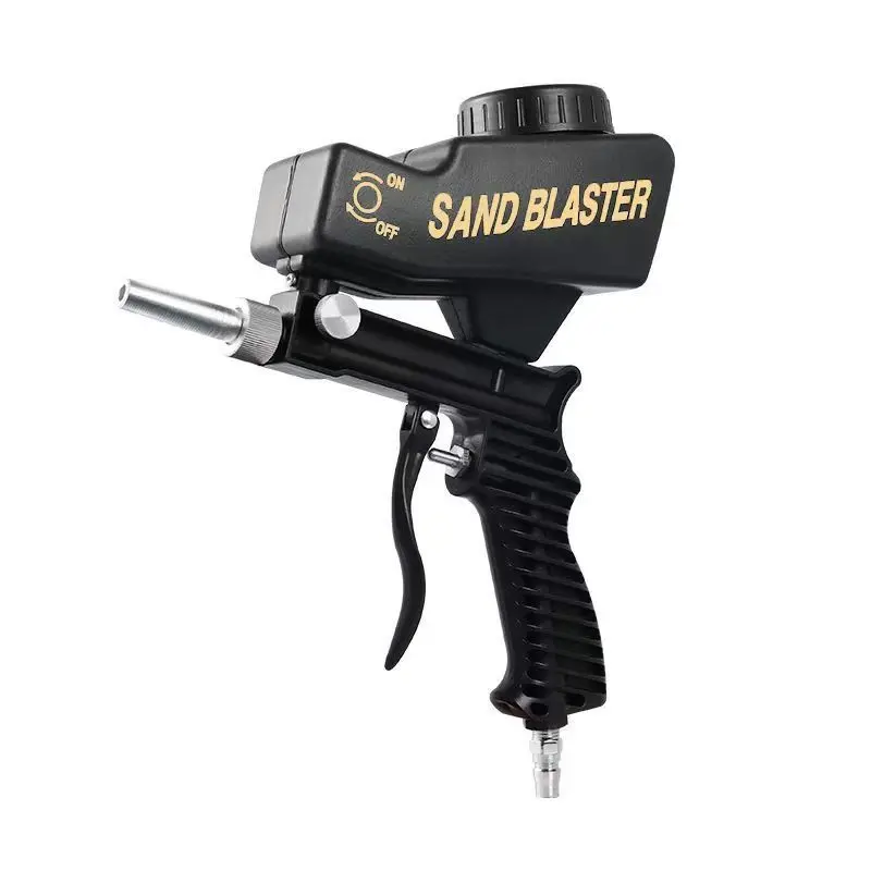 Portable ABS Plastic Pneumatic Sandblasting Gun Set - Small Air-Operated Handheld Sand Blaster Kit for Rust Removal, Home Metal Renovation Power Tool with Convenience and Efficiency