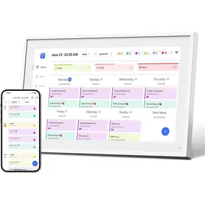 10.1" Digital Calendar, Meal Planner, Duty Chart, ,   Screen  Interactive  Electron Calender - Built-in Digital Photo Frame Function (white, 10.1)