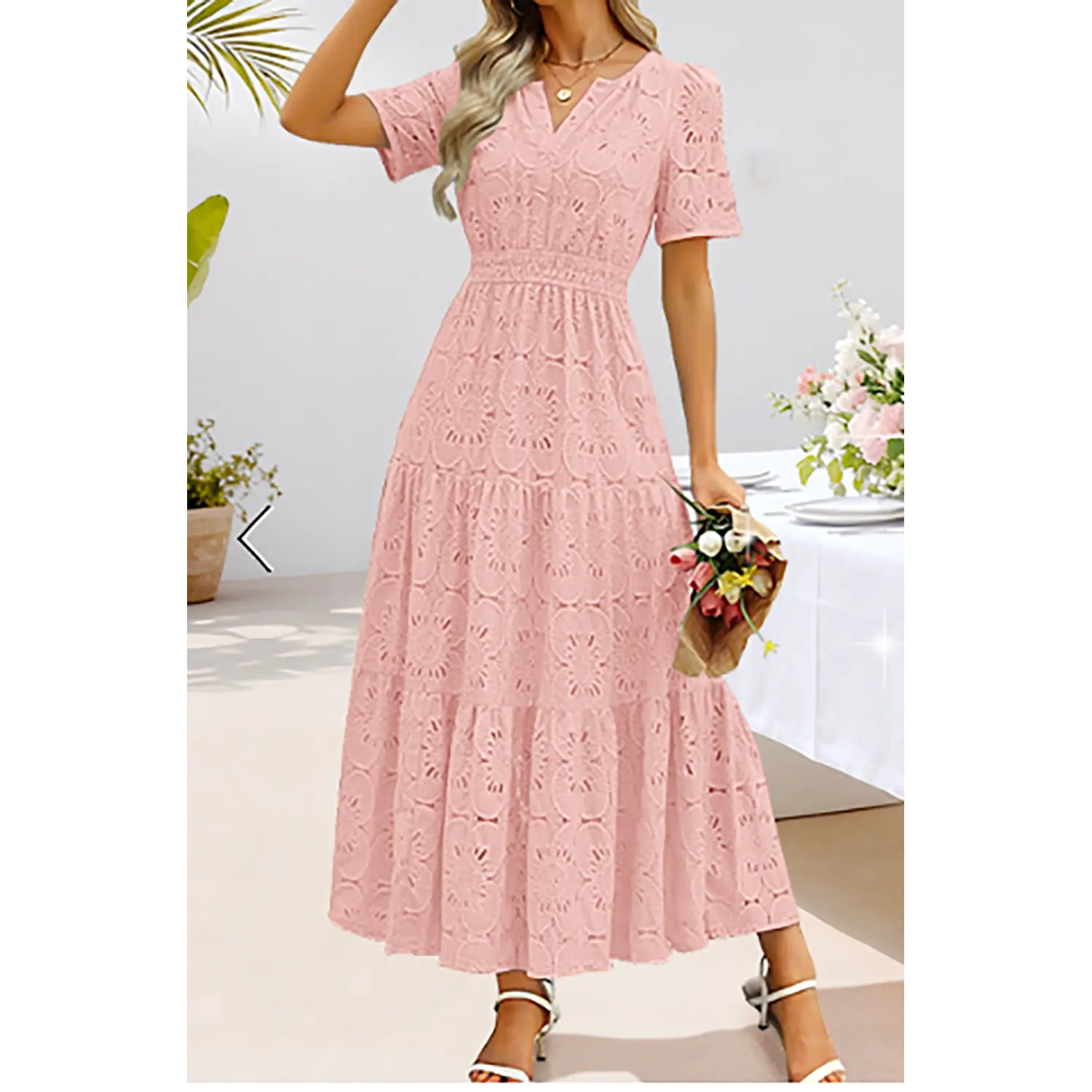 MEROKEETY Women's Spring Summer Floral Maxi Dress 2026 Boho Eyelet Hollow Out Lace Short Sleeve A Line Tiered Flowy Dresses - TikTok Shop MEROKEETY Women's Spring Summer Floral Maxi Dress 2026 Boho Eyelet Hollow Out Lace Short Sleeve A Line Tiered Flowy Dresses - TikTok Shop
