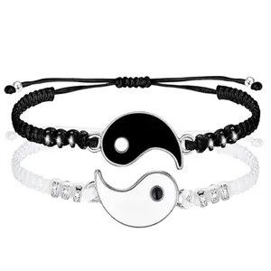 {Bracelet} Black and White Yin Yang Couple Bracelet - Fashion Gossip Yin Yang Bracelet