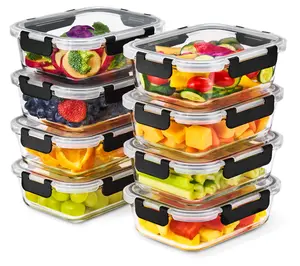 Sorbus Airtight Glass Meal Prep Containers withLids 8-Pack
