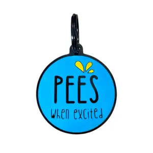 “Pees When Excited” Dog ID tag