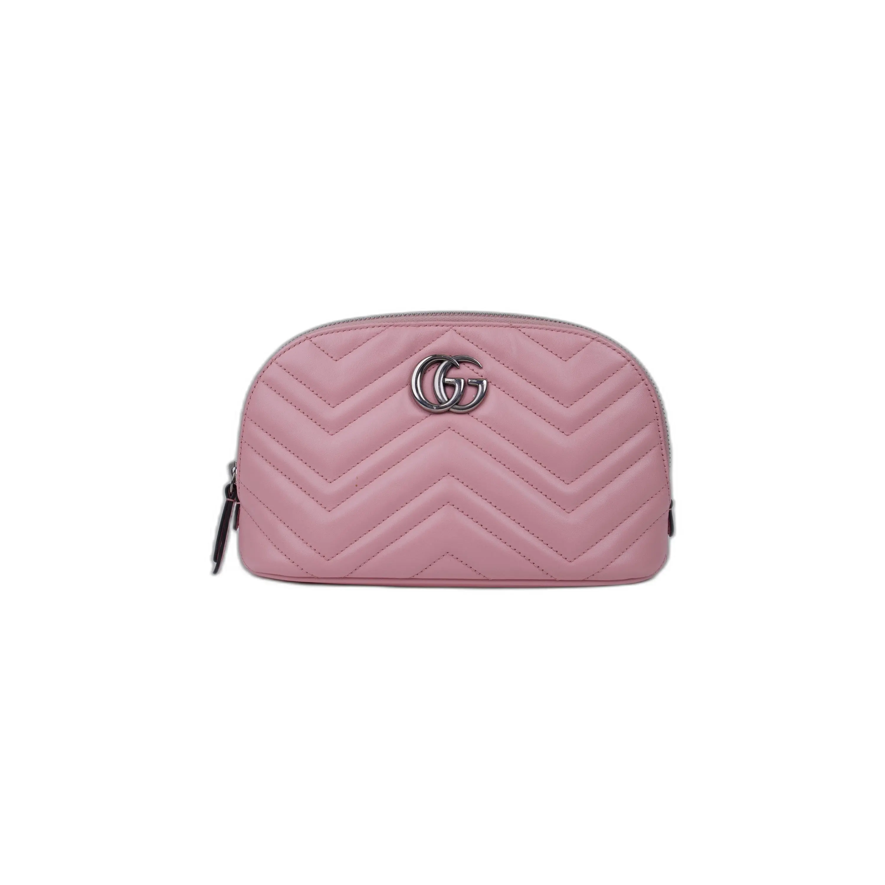 Pre-owned Leather Mini Bags Gucci Pink Marmont Cosmetic Pouch