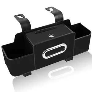 Car Seat Back Storage Box Dual Cup Holder Multifunctional Car Seat Back Tissue Box Car Interior Storage Organizer Accessories