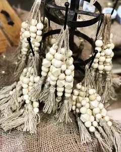 Wooden Bead Christmas Ornaments