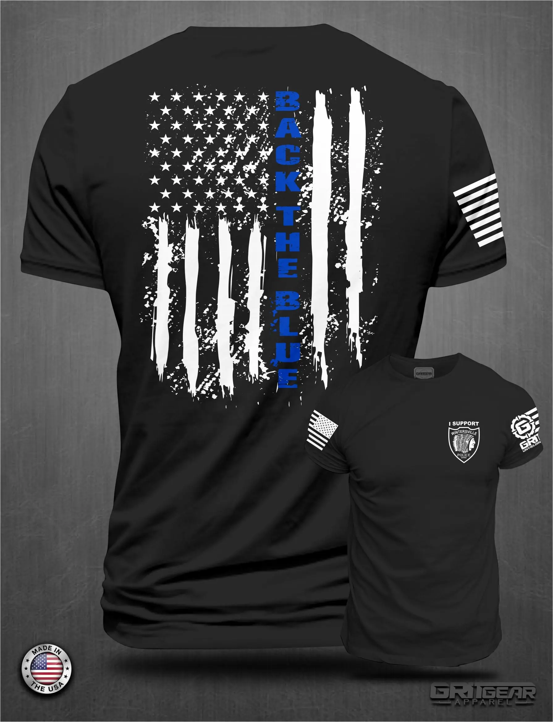 Back The Blue - Blue Line T-shirt | Warrior Menswear Graphic Tee