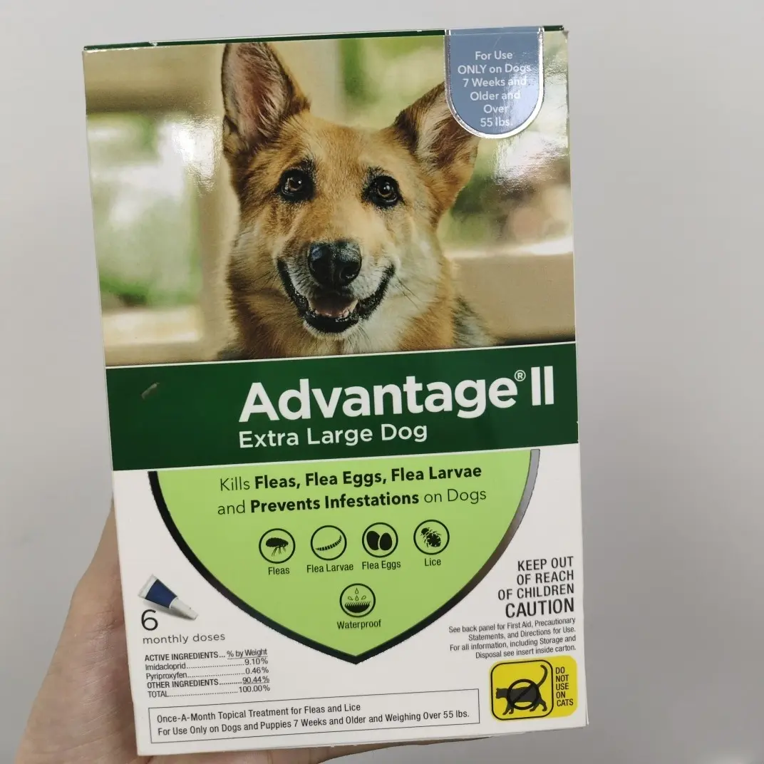 Topical Flea Treatment for Dogs and Puppies, Over 55 Lbs 6 Doses