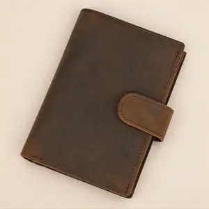 Men Leather Wallet - Unisex Full-Grain Leather Multi-Card Bifold/Trifold Wallet, Compact Slim Money Clip with Coin Pocket, Durable Genuine Leather Purse for Daily Carry & Travel black