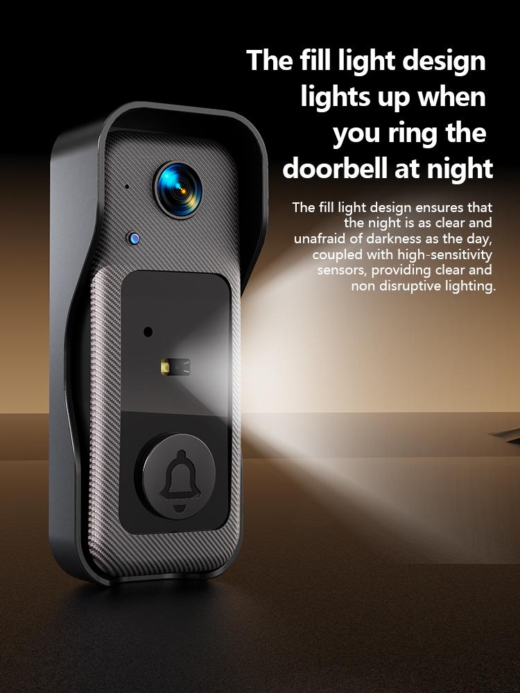 Wireless Video Doorbell with 4.3-inch Color Screen, Night Vision & Waterproof Design,2.4G Connectivity, Long Battery Life,Includes Chime & Accessories
