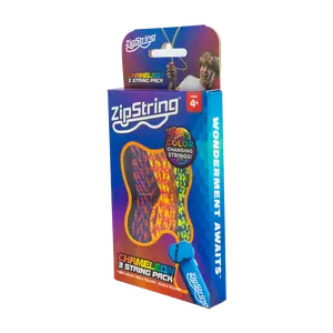 ZipString Chameleon 3 String Pack - Exciting Color-Changing Fun - Transform Your Strings with Every Zip - 3 Medium Strings - Glow-in-the-Dark & Unlimited Trick Possibilities!