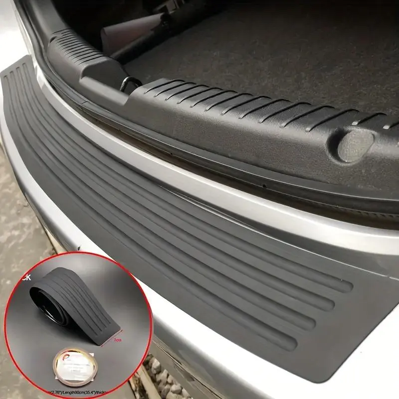 Car Rear Guard Decorative Rubber Strip, Trunk Bumper Guard Protective Strip, Anti-collision And Anti Friction Rear Door Sill, Automotive Car Accessories