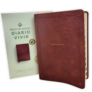 Biblia de Estudio del Diario Vivir NTV, imit piel café con índice