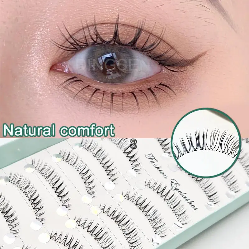 DINGSEN 10pairs Korean Lashes Manga Eyelashes Natural False Eyelash Wholesale Strip Reusable Makeup Women 3d Natural Lashes 2026 New