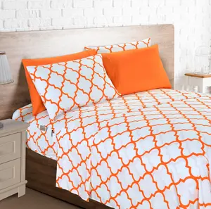 Elegant Comfort 6-Piece Moroccan Trellis Sheet Set - Hotel-Quality Softness with Smart Pocket Design