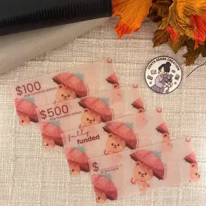 Bear Set of 4 Money Placeholders for Cash Envelope Stuffings | A6 Budget Binder Insert | Customizable