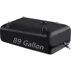 Water Storage Bladder, Water  89 Gallon Foldable Portable Water Storage, Large Water Storage Containers with 3/4" PVC Spigot and Overflow Kit for Camping, Garden,  Water Storage