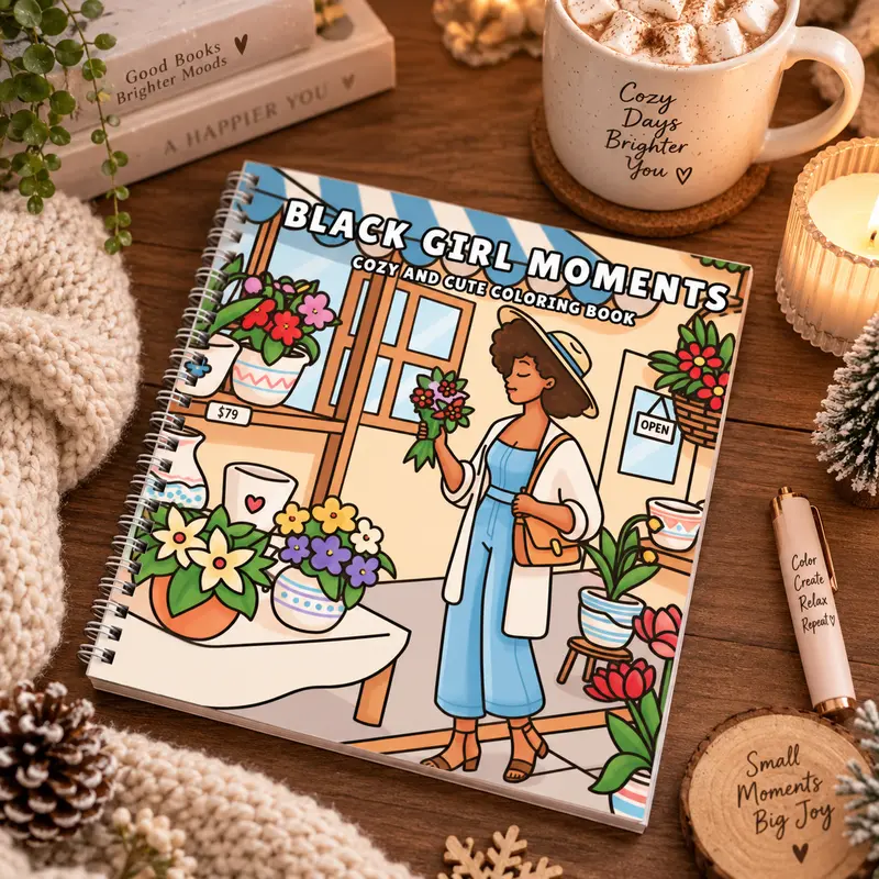 Halloween Fall Gift Girl Moments Coloring Book for Adults and Teens  Featuring Cute & Girly Scenes for Relaxation Spiral-bound
