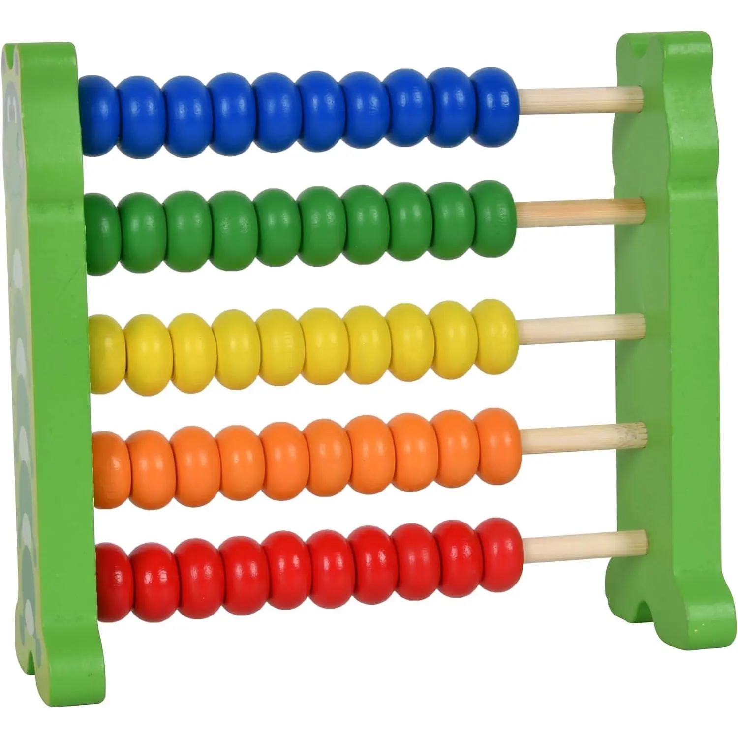 Wooden Abacus Frame Educational Counting Beads Math Thinking Growth Toy for Preschool Mathematics Learning, Green Abacus