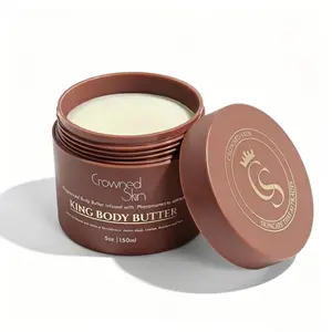Crowned Skin King Cologne Body Butter -Warm & Sensual Scent, Sandalwood & LeatherOrganic Shea & Mango Butters, MoisturizingFormula,All-Day Fragrance