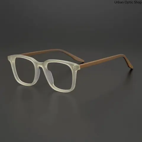 XUH Signature-Style Matte Stylish Eyewear - Square Plastic Full Rim Blue Lens Frames, Tortoiseshell Temples, Blue Light Blocking Lenses, Lightweight Durable Unisex Prescription-Friendly Computer Use Accessory for Adults