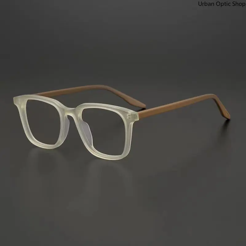 XUH Matte Square Blue Light Filter Glasses with Tortoiseshell Temples, Lightweight Durable Unisex Frames for Adults, Prescription-Friendly, Lightweight Durable Glasses
