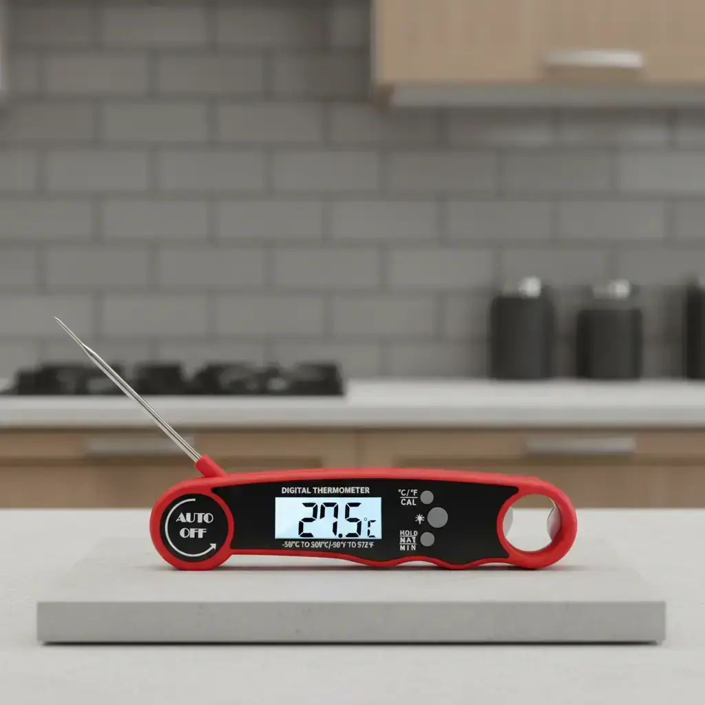 Digital Meat Thermometer, 1 Count Waterproof Food Temperature Thermometer, Instant Read Kitchen Thermometer for Dining Room Barbecue Home, Digital Cooking Thermometer, Kitchen Gadgets