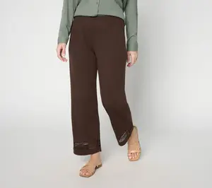 Denim & Co. Beach Regular Knit Gauze Ankle Pants