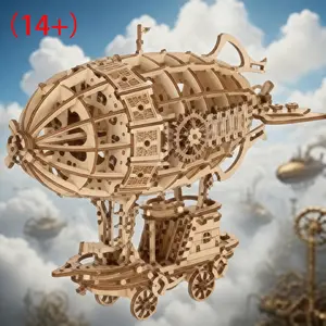 3D Boat Puzzle Kit for Teens and Adults, Brain Teaser Assembly Set, Creative DIY Craft Gift, Perfect for Halloween and Christmas, Wooden Handmade Puzzle