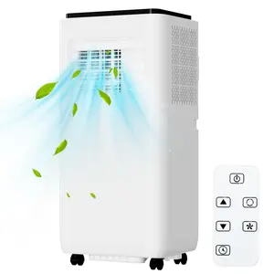 Portable air conditioner, 10000BTU air conditioning unit, suitable for rooms under 450 square feet, three in one room air conditioner with dehumidifier, 3-speed fan, remote control, 24-hour timer, window installation kit