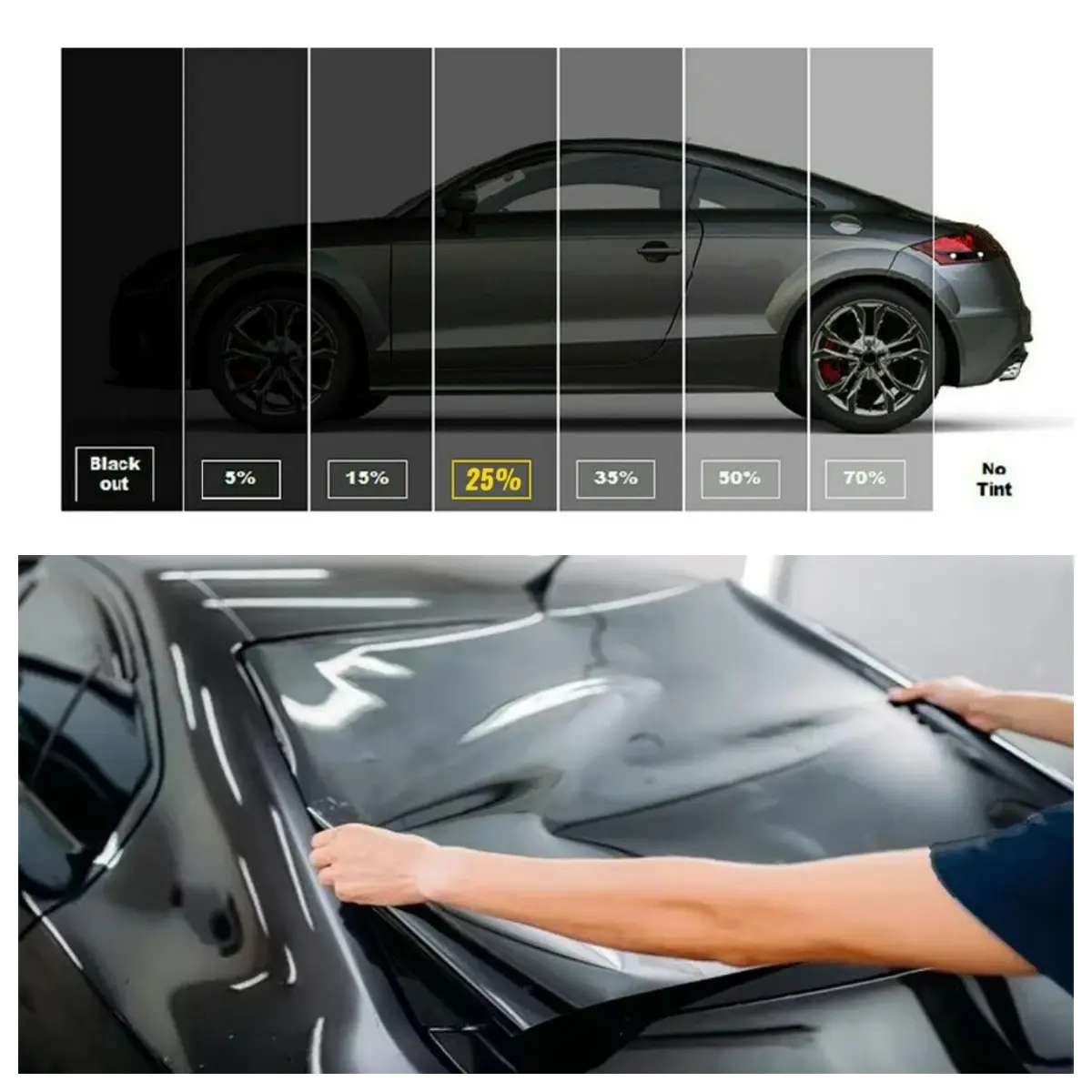 Solar Film UV Protection Insulation Sticker, 50x300cm Car Window Decal, Easy Application Heat Barrier, Landscape Design, Windshield Sun Shade