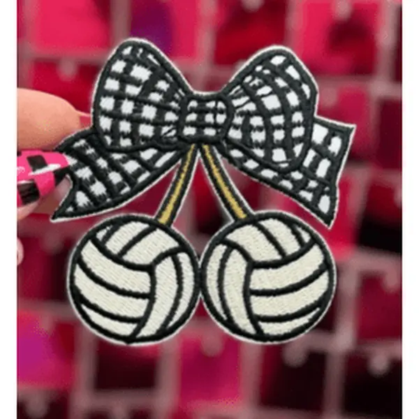 Volleyball Cherry Iron On Patch Volleyball Cherry Iron On Patch
