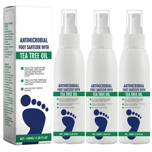 Antimicrobial Foot Spray with Tea Tree Oil, Quick Antiperspirant to Remove Foot Odor and Refreshing and Comfortable (3) Oil Foot Sanitizer Spray spray para pies con aceite de arbó té