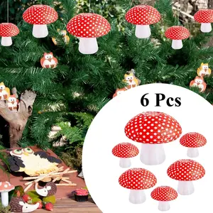 Mushroom Paper Lanterns 6 Pcs Mushroom Hanging Paper Lanterns 3 Size Paper Lantern Bedroom for Alice in Wonderland Themed Birthday Baby Shower Fairy Theme Party Decorations