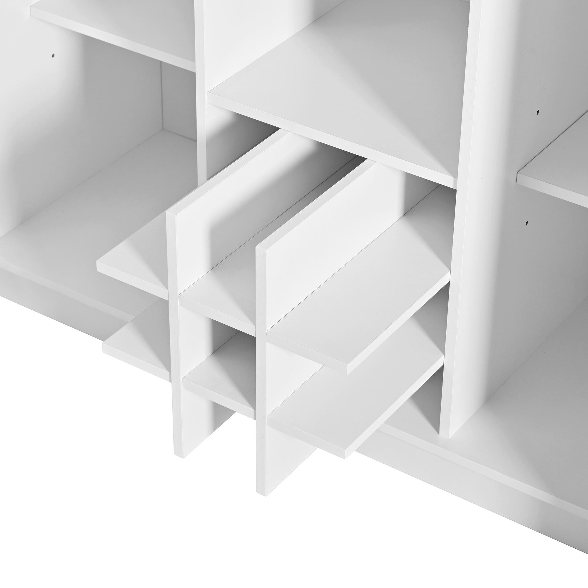 47.2" Multi-functional Extendable Kitchen Island with Drop Leaf, Built-in Power Outlet, Home Coffee Bar Wine Cabinet with Bottle Rack & Glass Holder, 2-Door Buffet Sideboard with Open Side Storage Shelves, Water-resistant Easy Clean MDF, Space Saving