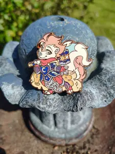 Valentine The Cleric Skunk| DND/ Magic / Glitter/ Furry Creature/ Enamel pin