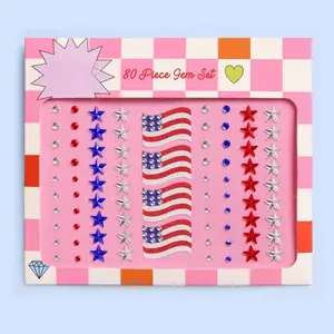 - 80 count. |   Stickers, 4th of July Rhinestone Accessory, Country Party Decorations,   Supplies