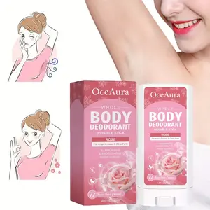 Aluminum‑Free & Baking Soda‑Free Natural Deodorant Stick 15g – 72‑Hour Odor Protection for Whole Body & Intimate Areas, Gentle Sensitive‑Skin Formula with Rose & Vitamin B3, Clean Tangerine Citrus Scent