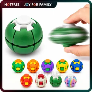 Hotfree 3D Printed Fidget Ball Toy, Smooth Spinning Fingertip Gyro Sensory Stress Relief Toy, Viral Spinner Toy, Quiet Desk Gadget for Focus and Relaxation, Portable Handheld Fidget for Kids, Teens and Adults