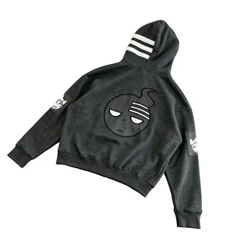 Men's Soul Eater Death The Kid Graphic Hoodie - Soft Polyester Long-Sleeve Casual Pullover Sweatshirt, Suitable for Everyday Use, Paired with Jeans/Shorts (Crew Neck Design)