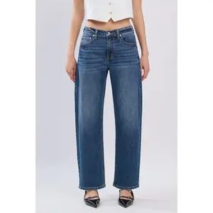 Eunina Danica Bowed Straight Jeans in Drift