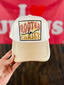 Rooted In Christ Patch Foam Trucker Hat