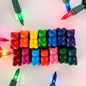 Gummy Bear Mini Crayons, colorful, durable, stocking stuffer