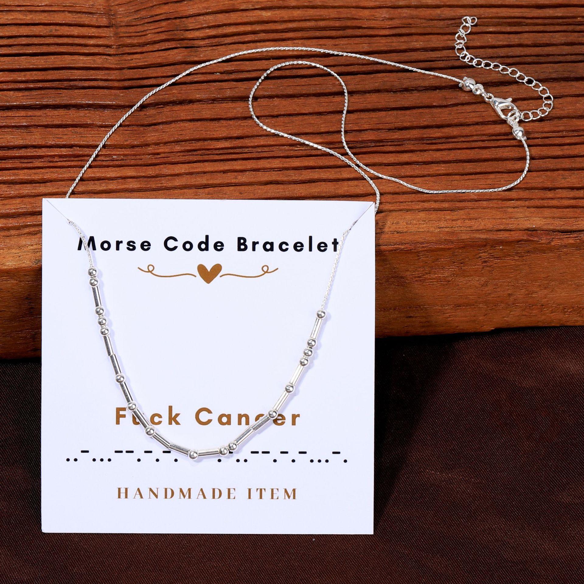 Morse code necklace alphanumeric couple personalized collarbone chain necklace