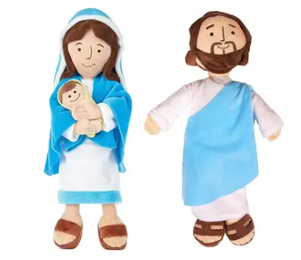 Jesus and Virgin Mary Plush Pillow, Christian Baptism gift, Religious Gift, lovely plush gift, Ideal Gift for Christian Baptism & Thanksgiving, Soft and cuddly toy for kids and adults, Virgin mary plush toy, bedroom decor, home decor, bedroom pillow, gift