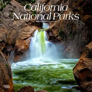 California National Parks | 2026 12 x 24 Inch (Hanging) Monthly Square Wall Calendar | Plastic-Free | BrownTrout | USA United States of America Pacific West State Nature