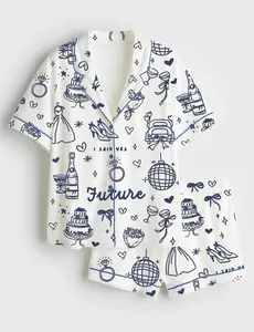 Future Wife Satin Pajama Set, Bridal Shower PJs, Wedding Gift, Silk Sleepwear Set, Bride To Be Gift, Wedding Morning Outfit, Bachelorette Pajamas